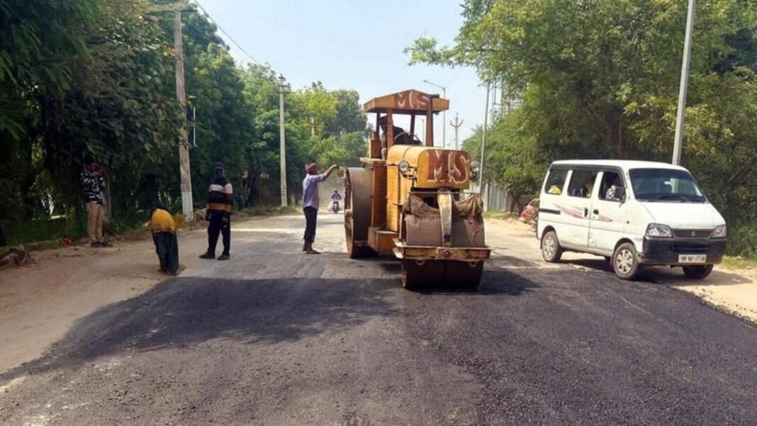 Naurangpur-Tauru Road beautified ahead of G20 meet